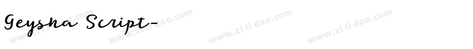 Geysha Script字体转换